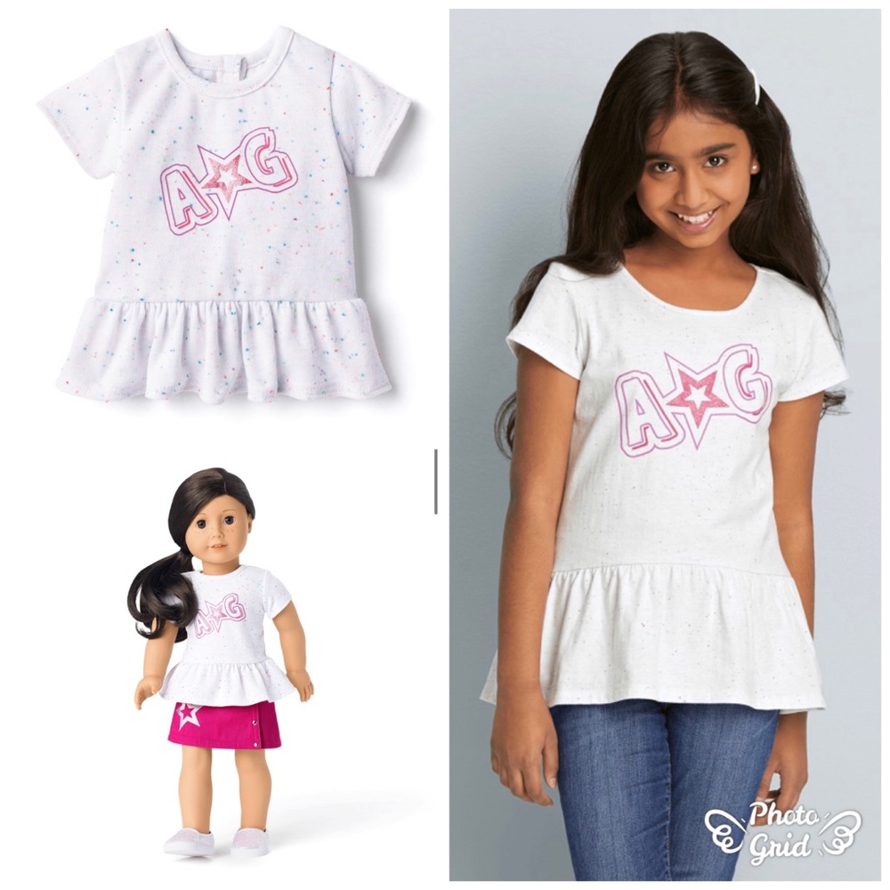 American Girl Matching shirts for girl and 18in doll
